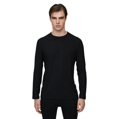 Le Bent Men's Core Midweight Crew Base Layer 2025 BLACK