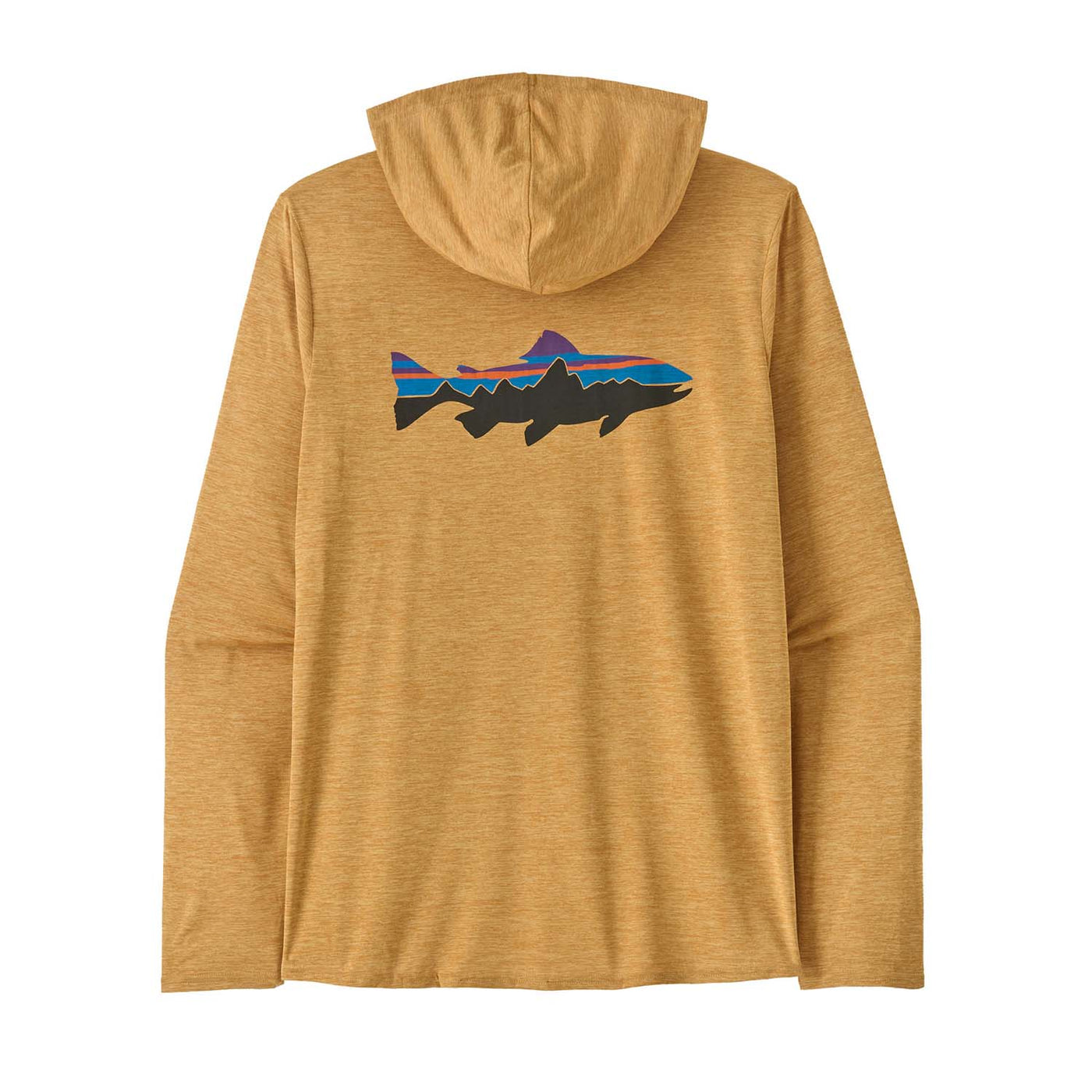 Patagonia Men's Capilene Cool Daily Graphic Hoody 2025 FBTX FITZ ROY TROUT: BEESWAX TAN X-DYE