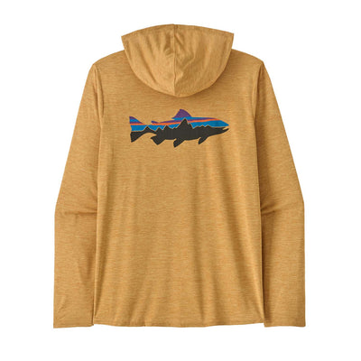 Patagonia Men's Capilene Cool Daily Graphic Hoody 2025 FBTX FITZ ROY TROUT: BEESWAX TAN X-DYE