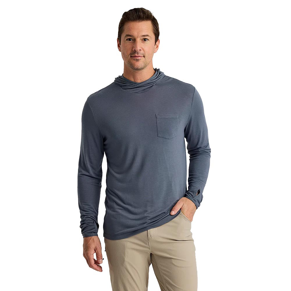 Free Fly Men's Bamboo Lightweight Hoody 2023 STORM CLOUD