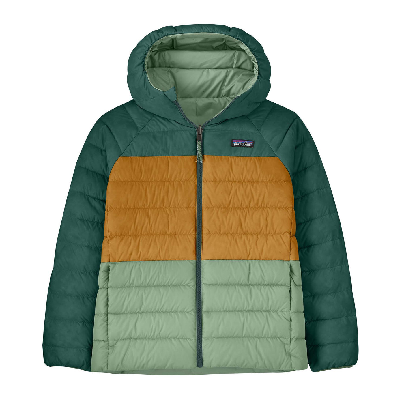 Patagonia Junior's Reversible Down Sweater Hoody 2026 ELGR ELLWOOD GREEN