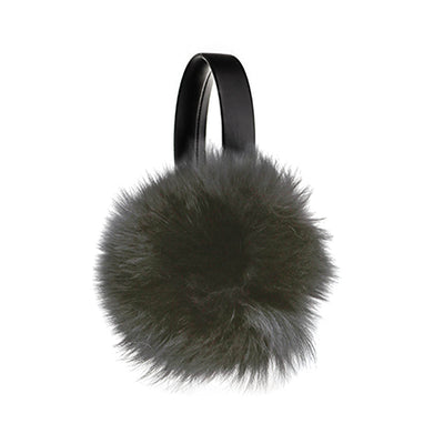 Harricana Women's Earmuffs with Upcycled Fur 2025 BLACK FOX