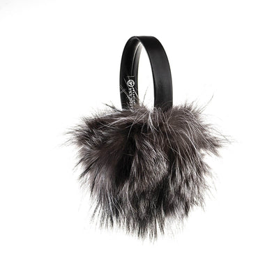 Harricana Women's Earmuffs with Upcycled Fur 2025 SILVER FOX