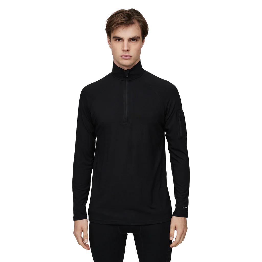 Le Bent Men's Core Midweight 1/4 Zip 2025 BLACK