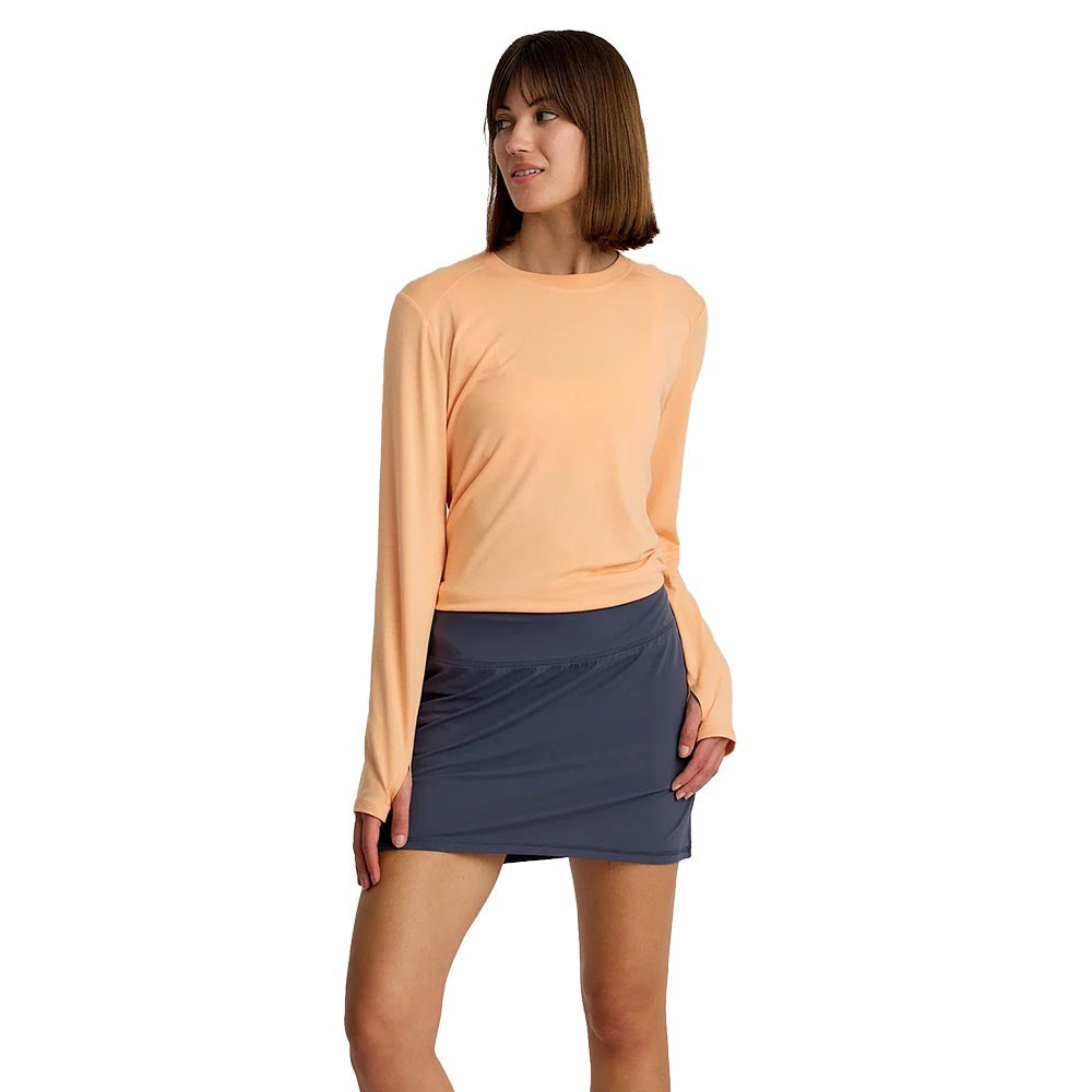 Free Fly Women's Bamboo Shade Long Sleeve II 2025 607 TROPIC ORANGE