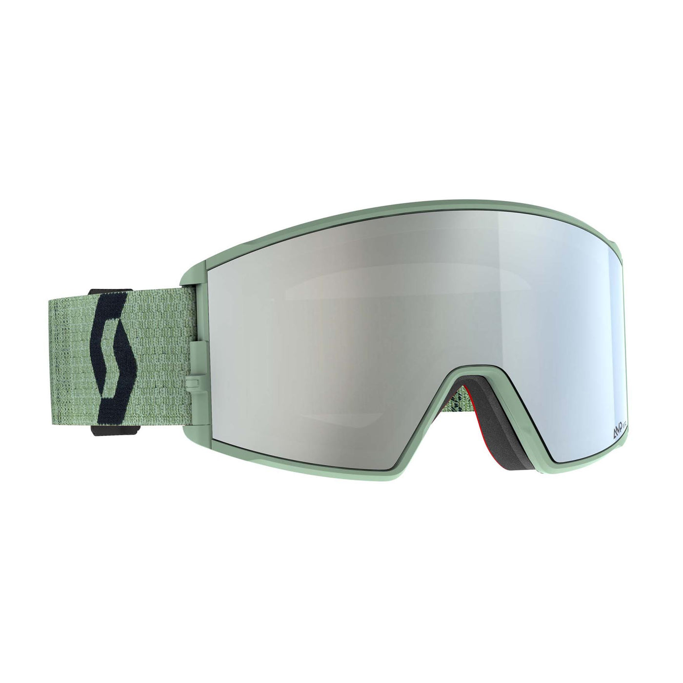 Scott React Goggles 2026 SOFT GREEN / WHITE CHROME