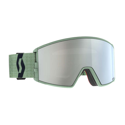 Scott React Goggles 2026 SOFT GREEN / WHITE CHROME