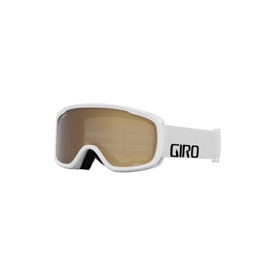 Giro Junior's Buster Goggles with Amber Rose Lens 2025 WHITE WORDMARK
