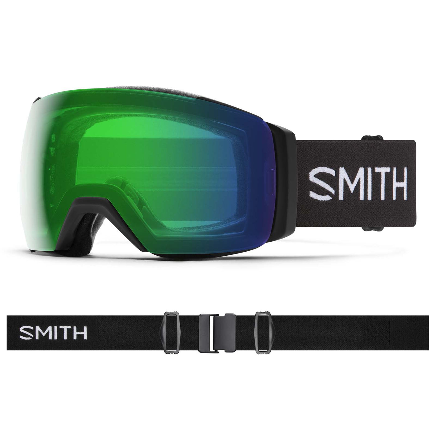 Smith I/O MAG XL Goggles with Bonus ChromaPop Lens 2026 BLACK / CP EVERYDAY GREEN MIR