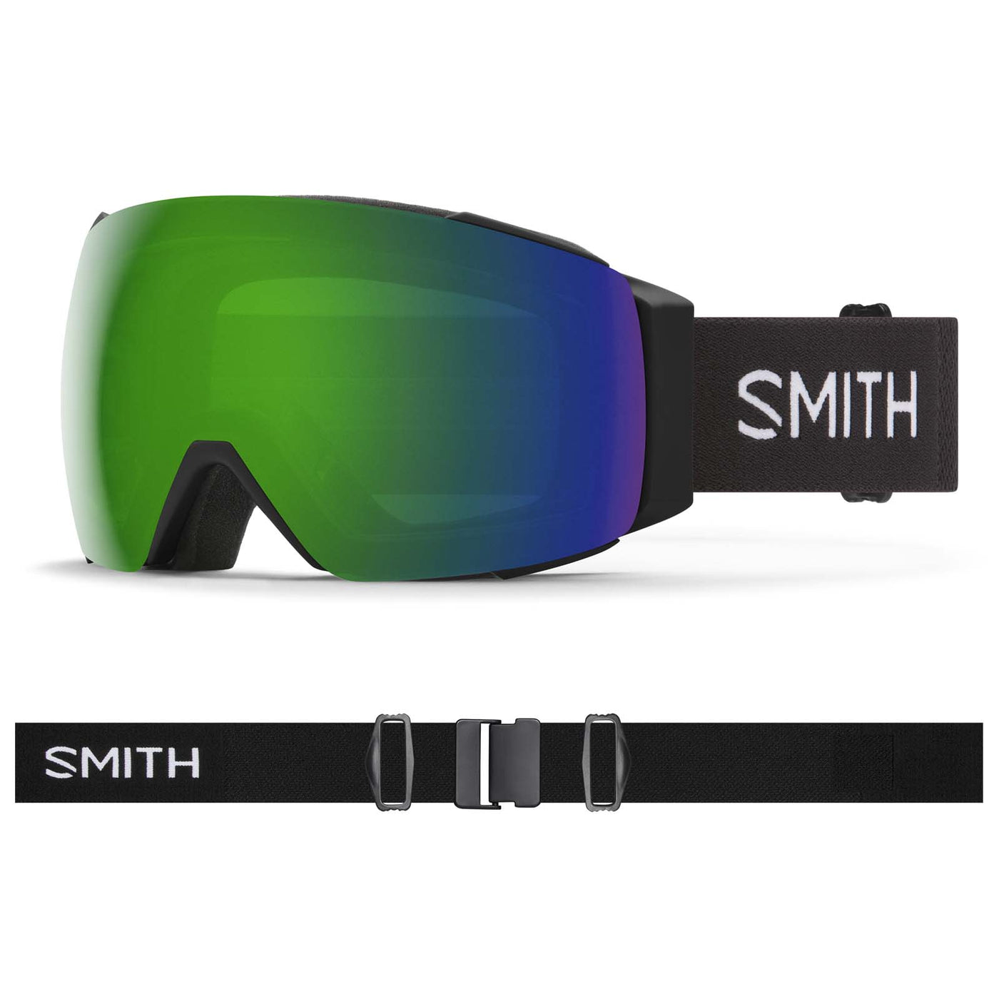 Smith I/O MAG XL Goggles with Bonus ChromaPop Lens 2026 BLACK/CP SUN GREEN MIR
