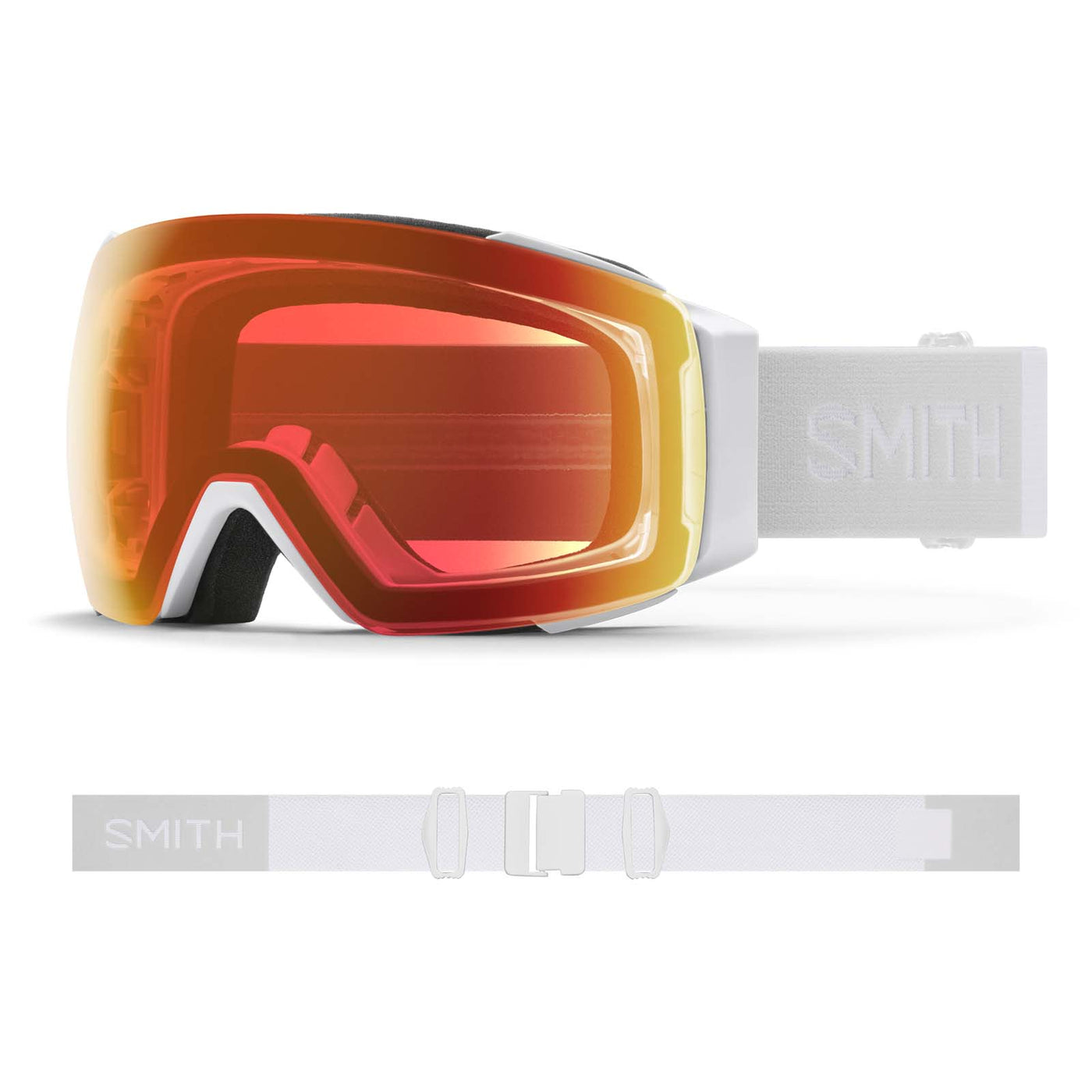 Smith I/O MAG Goggles with Bonus ChromaPop Lens 2026 WHITE VAPOR/EDAY RED MIR