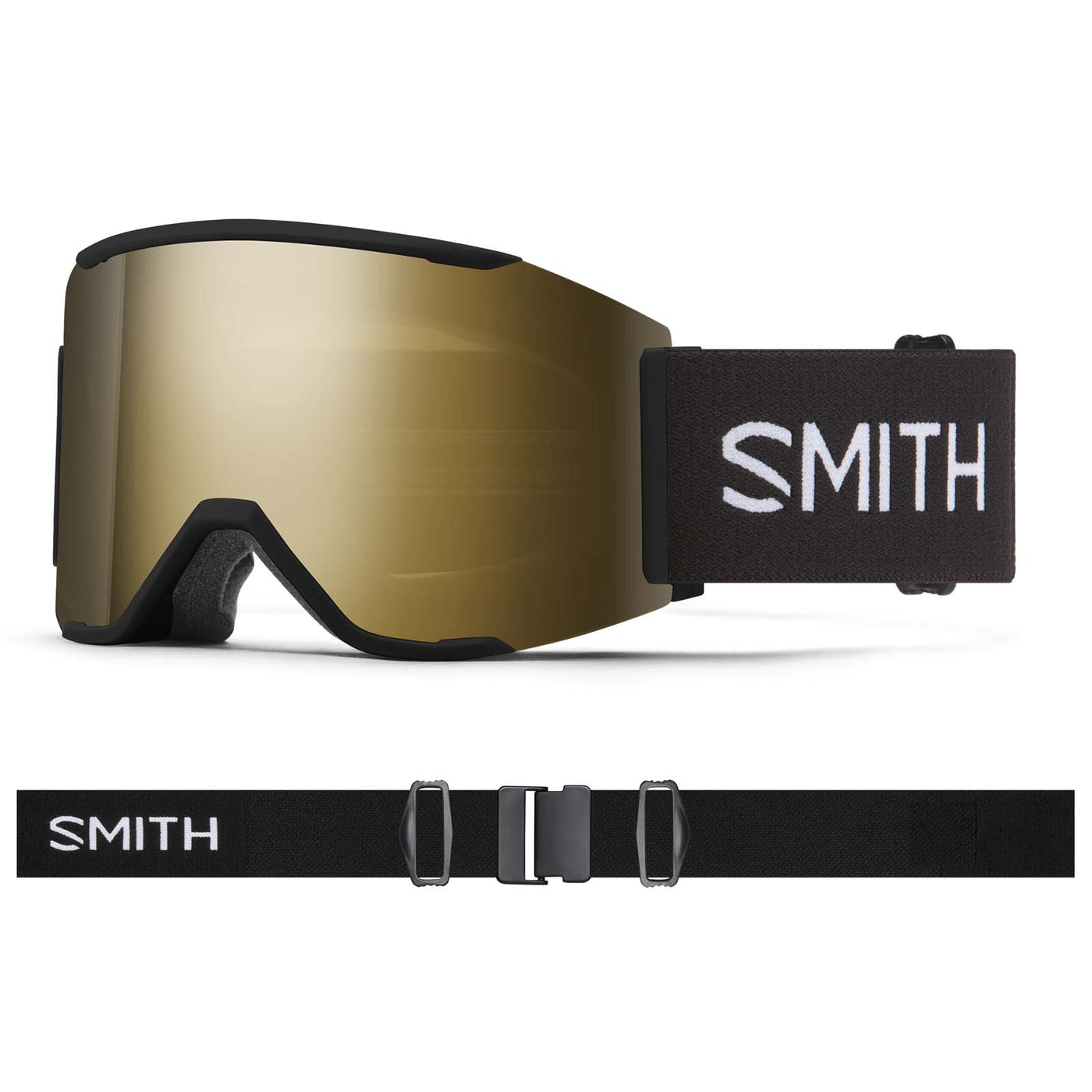 Smith Squad MAG Goggles with Bonus ChromaPop Lens 2026 BLACK/CP SUN BLACK GOLD MIR