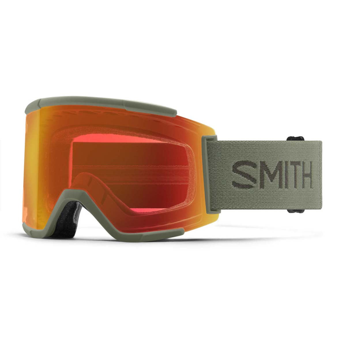 Smith Squad XL Goggles with Bonus ChromaPop Lens 2026 FATIGUE GREEN / CP EVERYDAY RED MIR