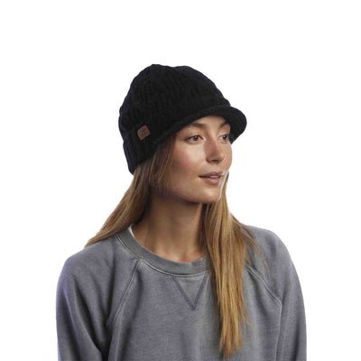 Coal The Yukon Cable Knit Wool Brim Beanie