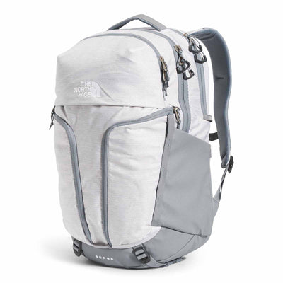 The North Face Women's Surge Backpack 2025 TNF WHITE METALLIC MÉLANGE/MID GREY