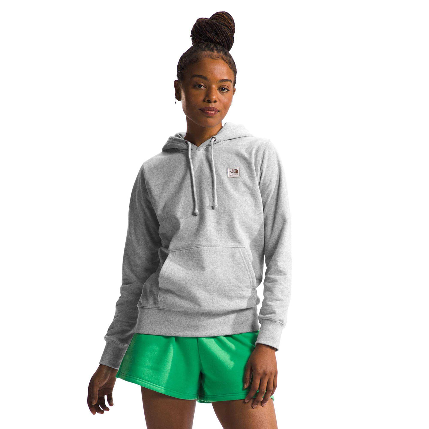 The North Face Women's Heritage Patch Pullover Hoodie 2024 GAV TNF LIGHT GREY HEATHER