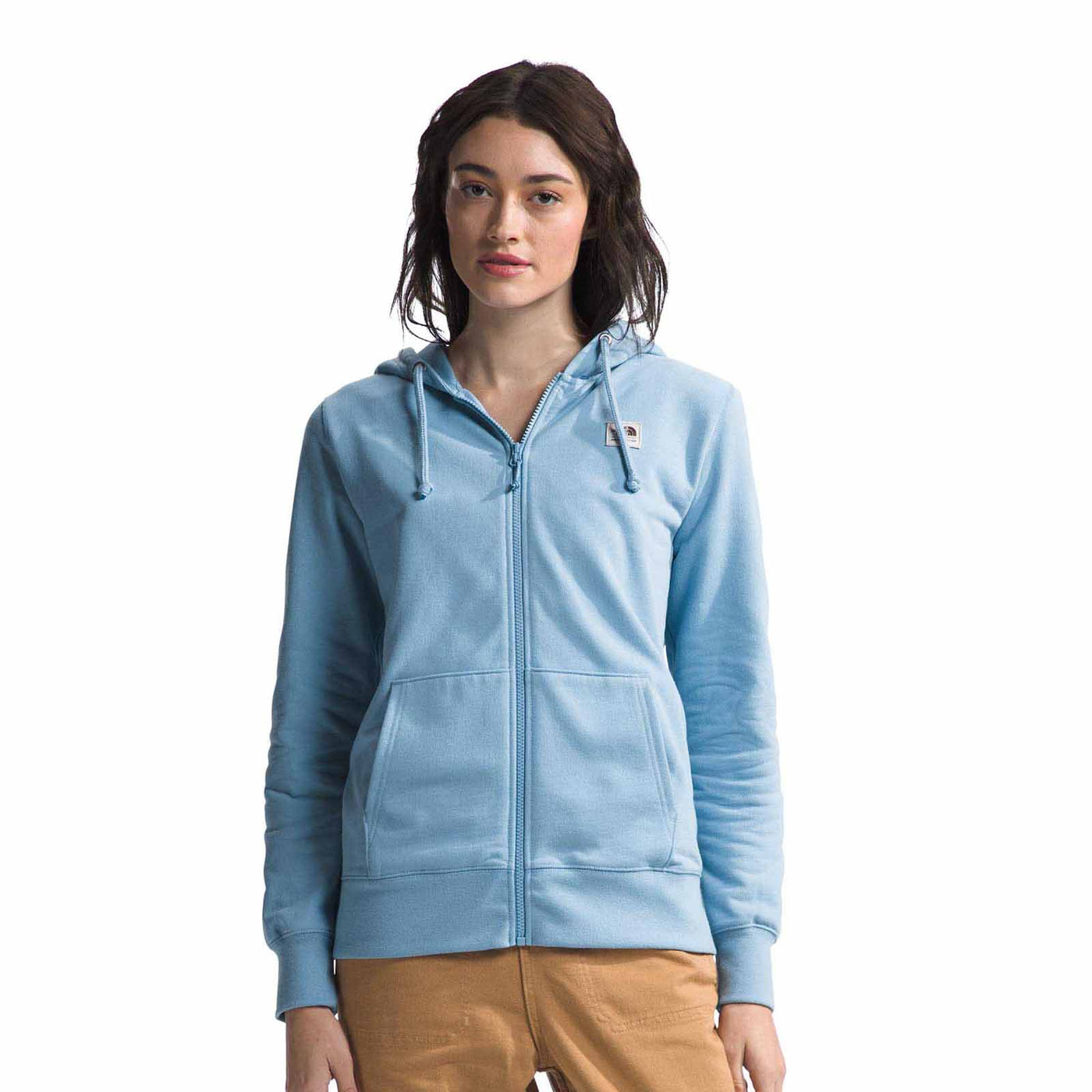 The North Face Women's Heritage Patch Full-Zip Hoodie 2024 STEEL BLUE