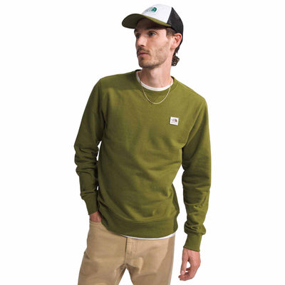 The North Face Men's Heritage Patch Crew Sweatshirt 2024 FOREST OLIVE