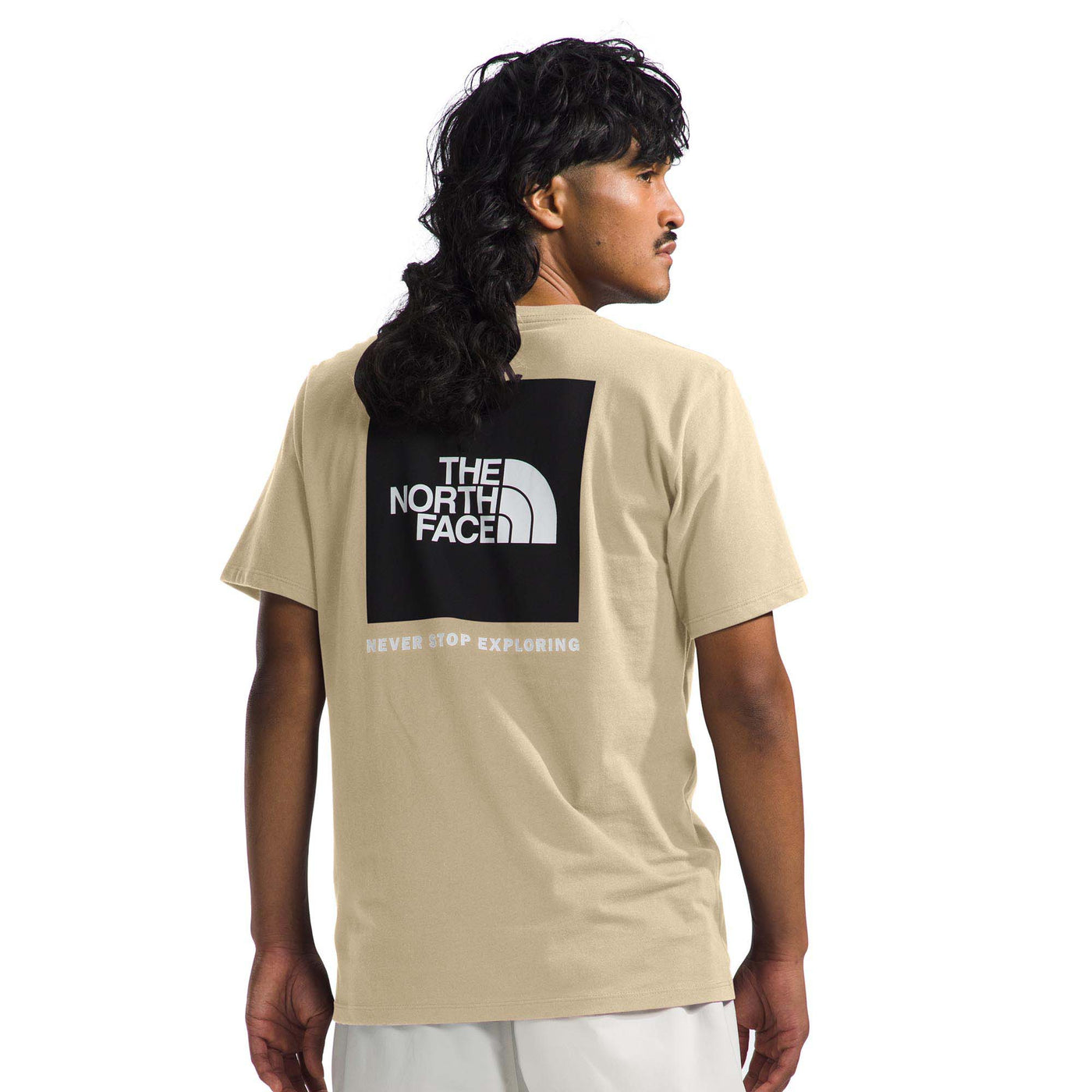 The North Face Men's Short-Sleeve Box NSE Tee 2025 GRAVEL/TNF BLACK