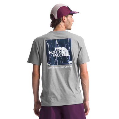 The North Face Men's Short-Sleeve Box NSE Tee 2025 TNF MEDIUM GREY HEATHER/LIGHTNING