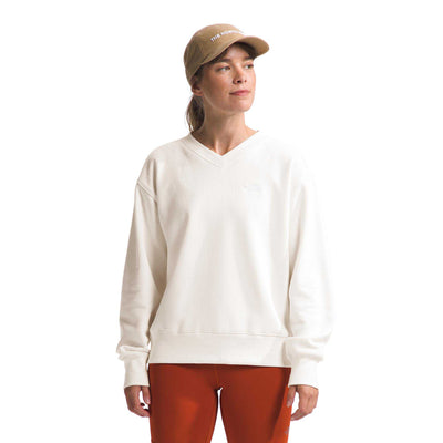 The North Face Women's Evolution V-Neck Sweatshirt 2024 WHITE DUNE