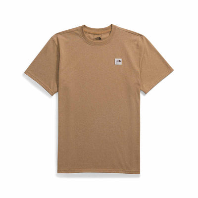 The North Face Men's Short-Sleeve Heritage Patch Heathered Tee 2024 UTILITY BROWN HEATHER