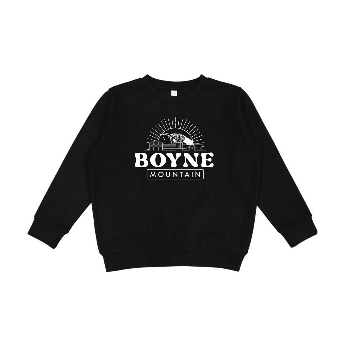 Boyne Mountain Women's Old School Premium Relaxed Crew 2024 BLACK