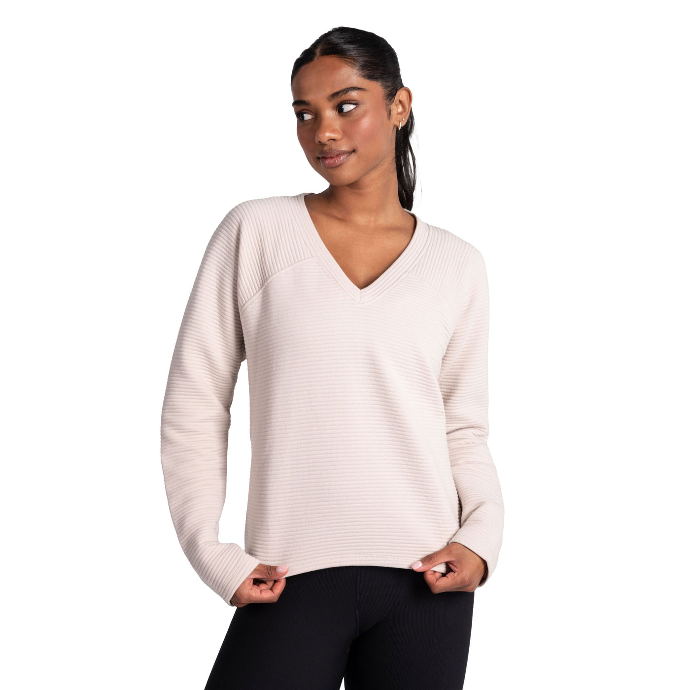 Lole Women's Ottoman V-Neck Pullover 2025 ABALONE