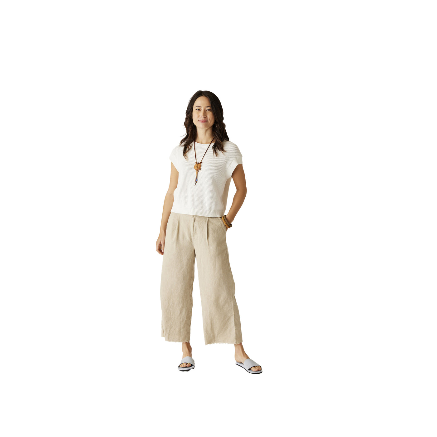 Carve Designs Women's Suki Linen Pants 2024 LIGHT KHAKI STRIPE