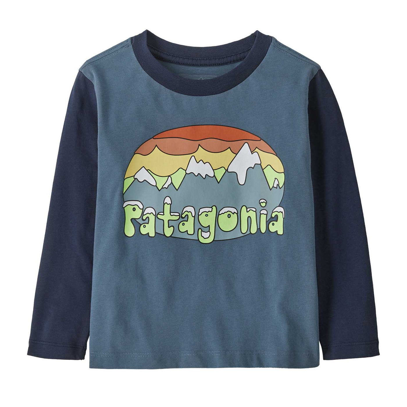 Patagonia Todder's Long-Sleeved Fitz Roy Flurries T-Shirt 2025 UTILITY BLUE