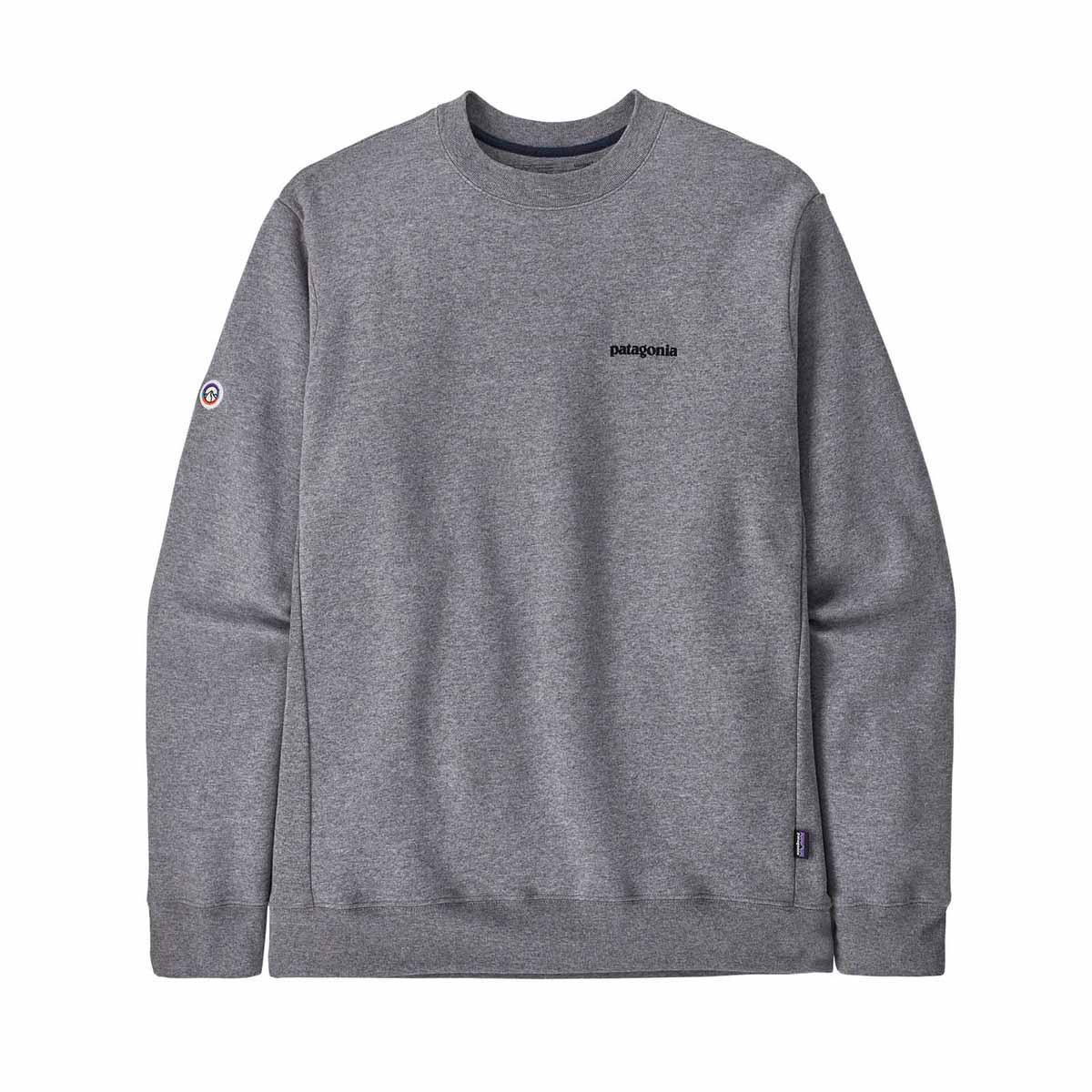 Patagonia Fitz Roy Icon Uprisal Crew Sweatshirt 2025 GRAVEL HEATHER