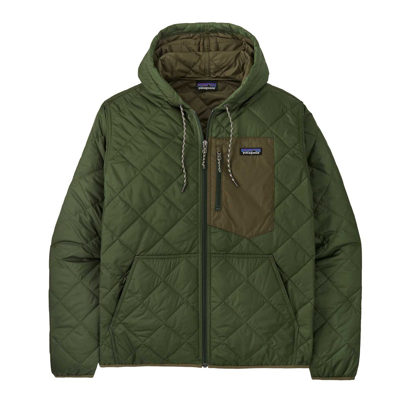 Patagonia Men's Diamond Quilted Bomber Hoody 2025 TORREY PINE GREEN