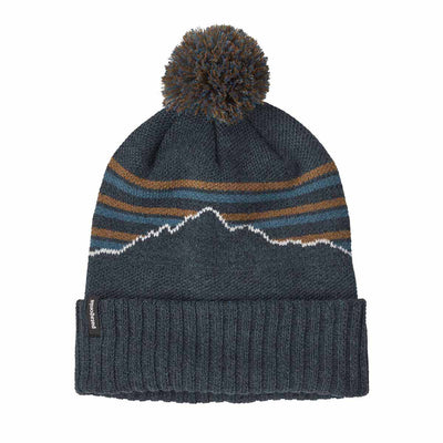 Patagonia Powder Town Beanie 2025 FITZ ROY STRIPE KNIT: SMOLDER BLUE