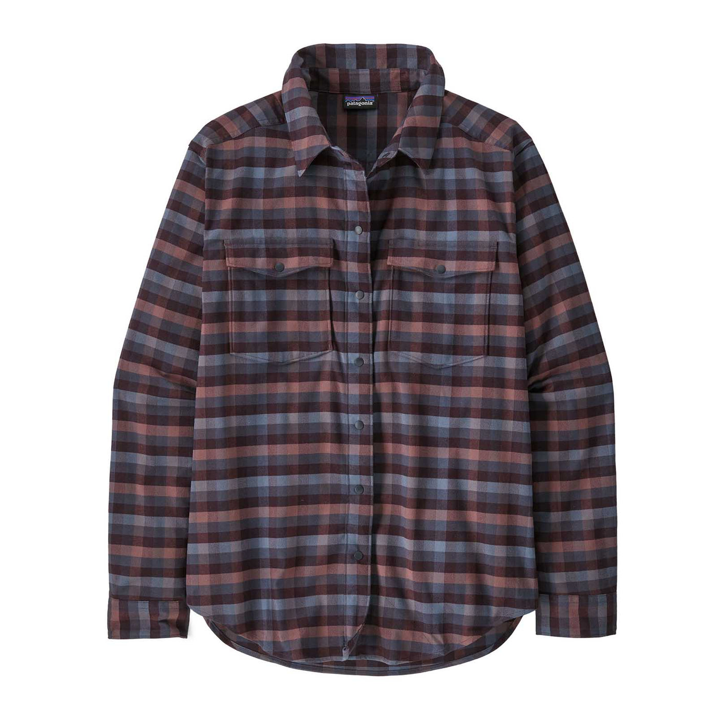 PATAGONIA W'S CANYONITE FLANNEL SHIRT CAMP OUT: SMOLDER BLUE