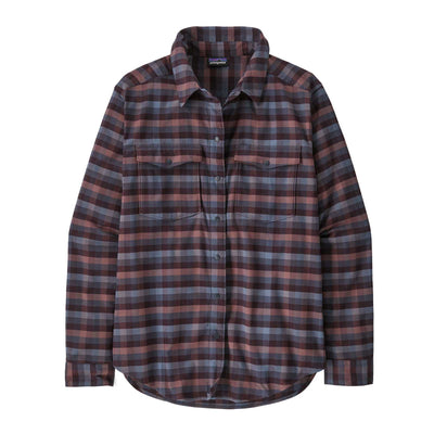PATAGONIA W'S CANYONITE FLANNEL SHIRT CAMP OUT: SMOLDER BLUE