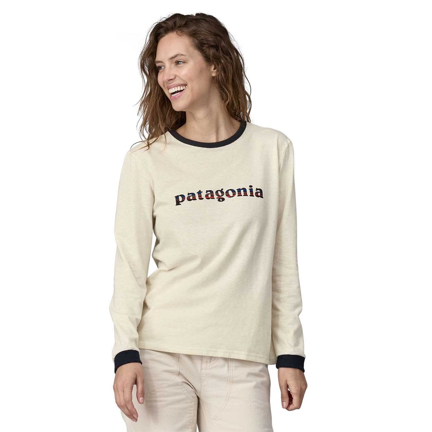 Patagonia Women's Long-Sleeved '73 Text Logo Responsibili-Tee® 2025 