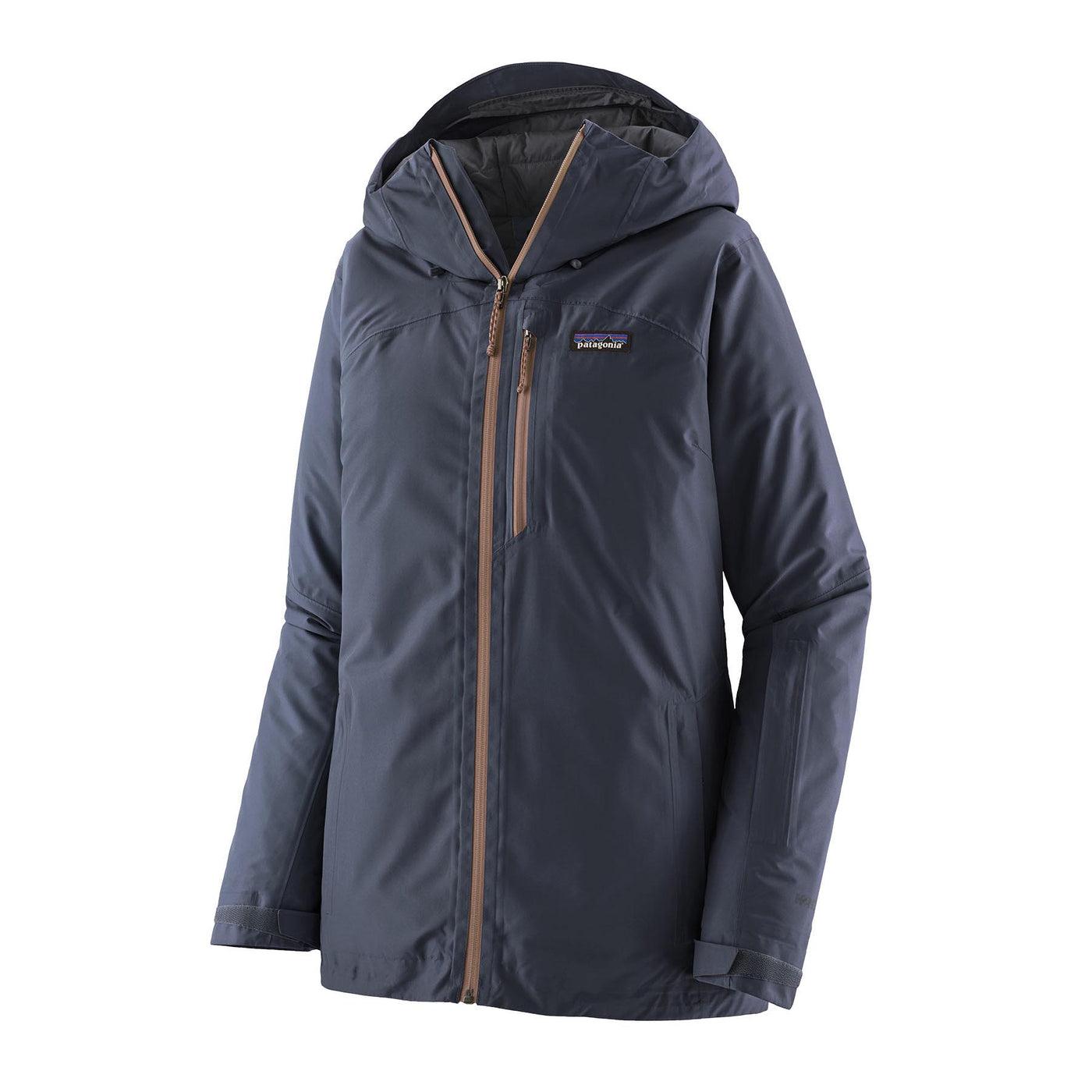 PATAGONIA W'S INSULATED POWDER TOWN JACKET SMOLDER BLUE/DULSE MAUVE