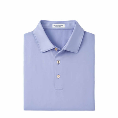 Peter Millar Men's Solid Performance Jersey Polo 2024 LAVENDER FOG