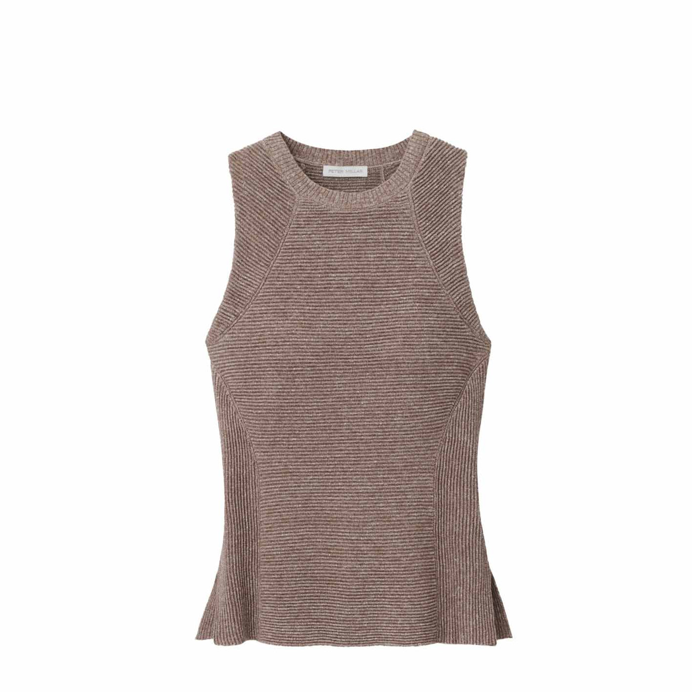 Peter Millar Women's Campbell Ottoman Rib Sleeveless Sweater 2024 ESPRESSO