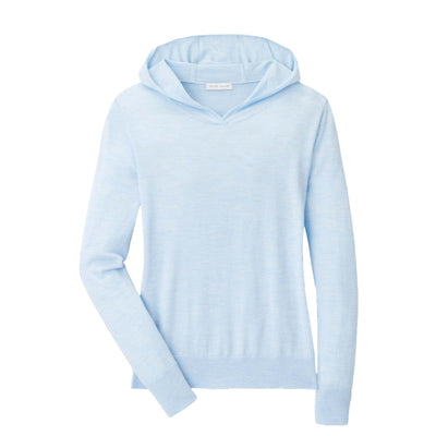 Peter Millar Women's Excursionist Flex Popover Hoodie 2024 LIGHT COTTAGE BLUE