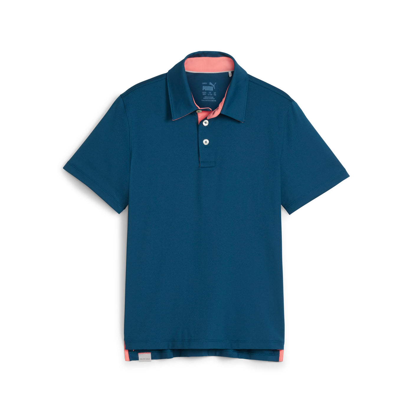 Puma Boy's Mattr Brigade Golf Polo 2024 OCEAN TROPIC/MELON PUNCH