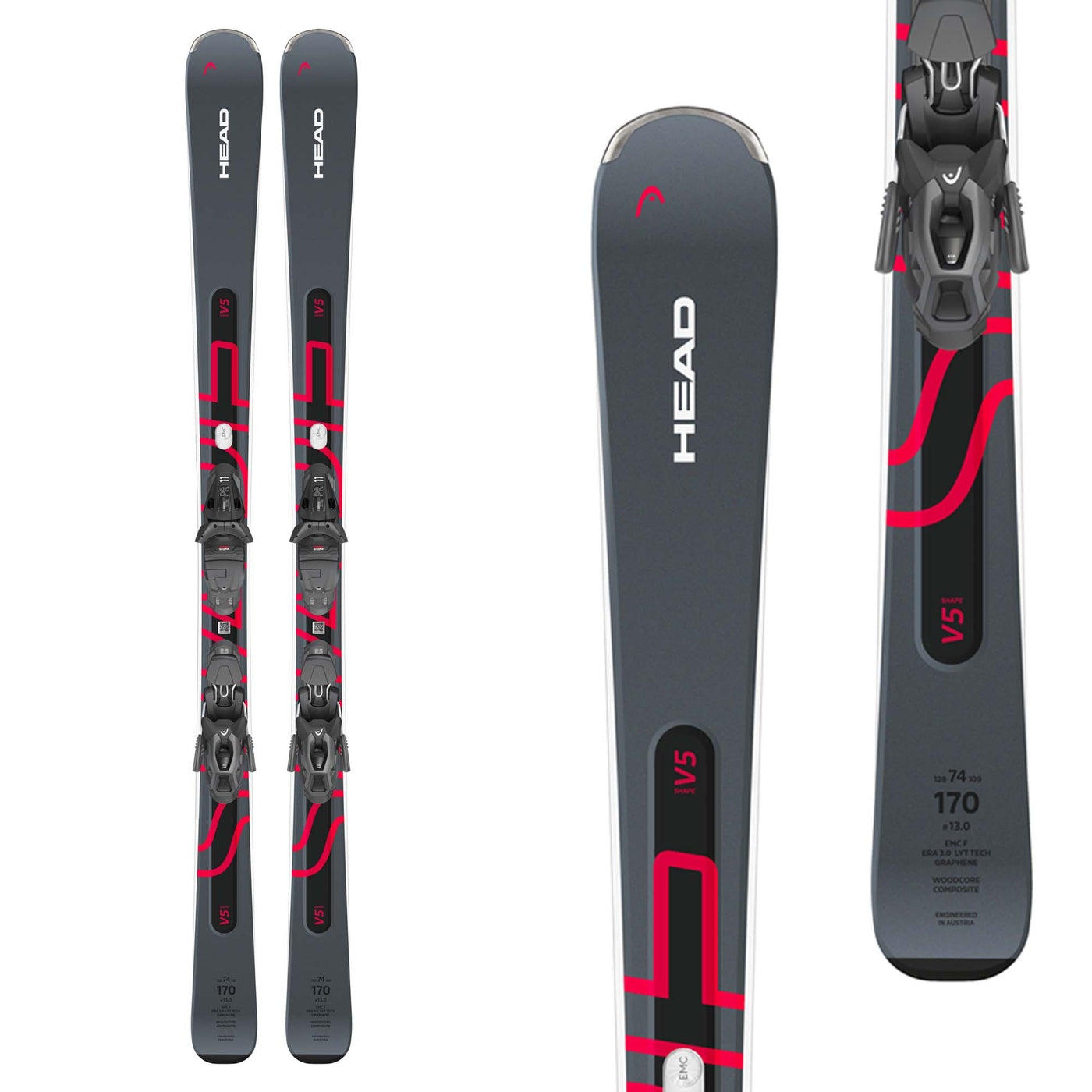 Head Men's Shape E.V5 SW Skis with PR 11 GW Bindings 2025 ASSORTED