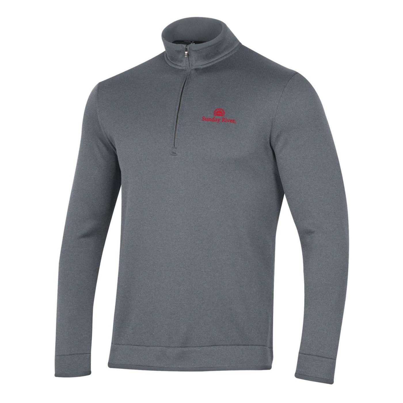 Sunday River Men's Speck 1/4-Zip Under Armour Sweater Fleece PITCH GREY