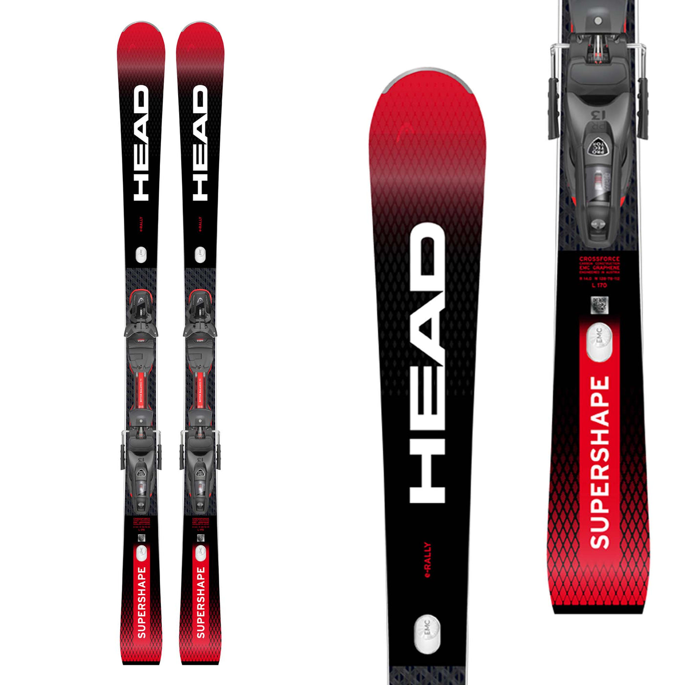 Head Men's Supershape E-Rally Skis with Protector PR 13 GW Bindings 2025 ASSORTED