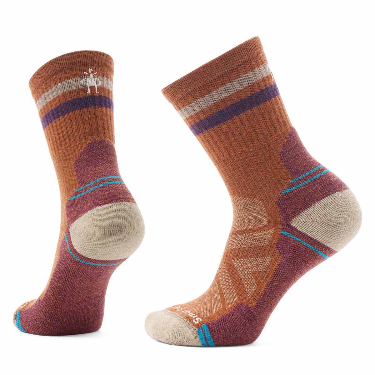 Smartwool Women's Hike Light Cushion Tube Stripe Crew Socks 2025 FOSSIL