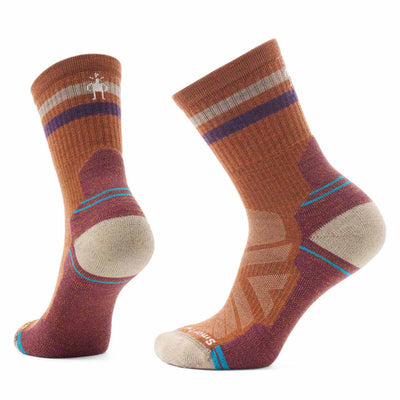 Smartwool Women's Hike Light Cushion Tube Stripe Crew Socks 2025 FOSSIL