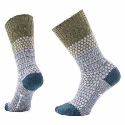 Smartwool Everyday Popcorn Cable Crew Socks 2025 WINTER MOSS