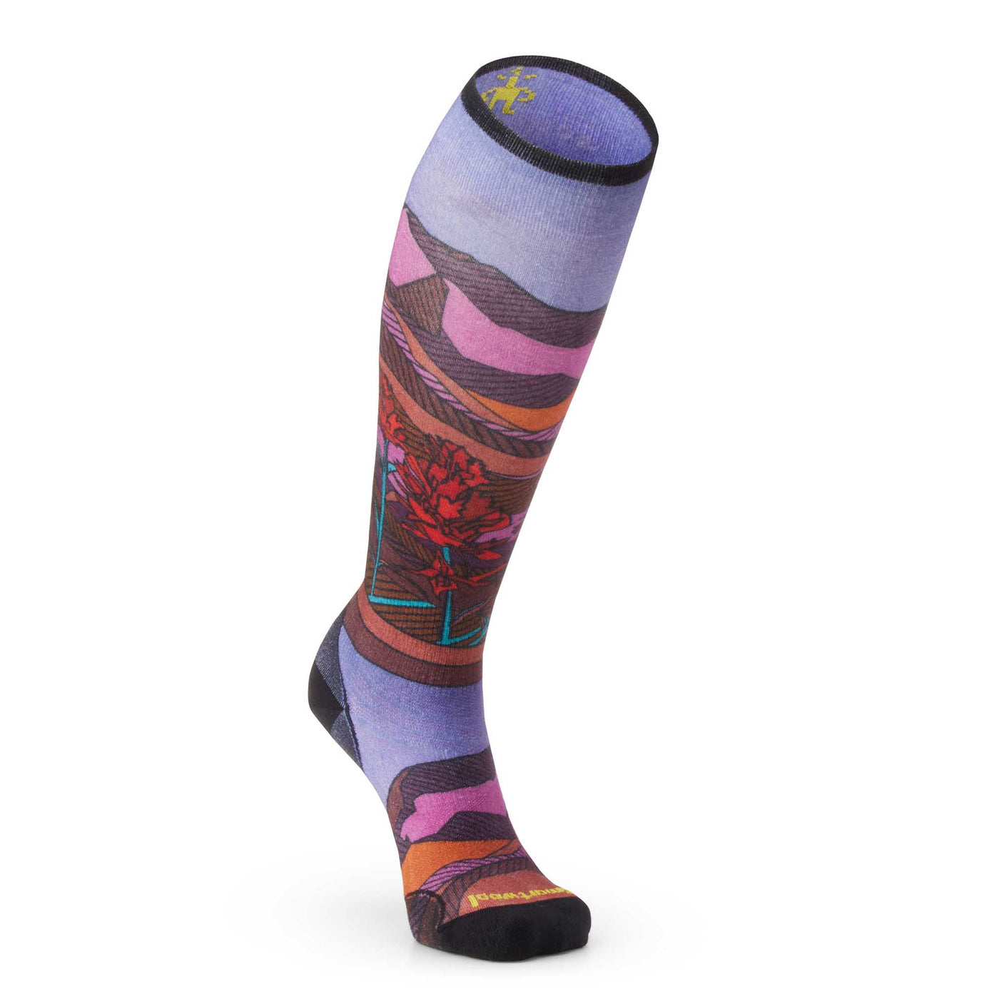 SMARTWOOL W'S SKI ZERO CUSHION FLORAL FIELD PRINT OTC SOCKS 