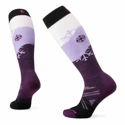 Smartwool Women's Ski Full Cushion Snowpocalypse Pattern OTC Socks 2025 PURPLE IRIS