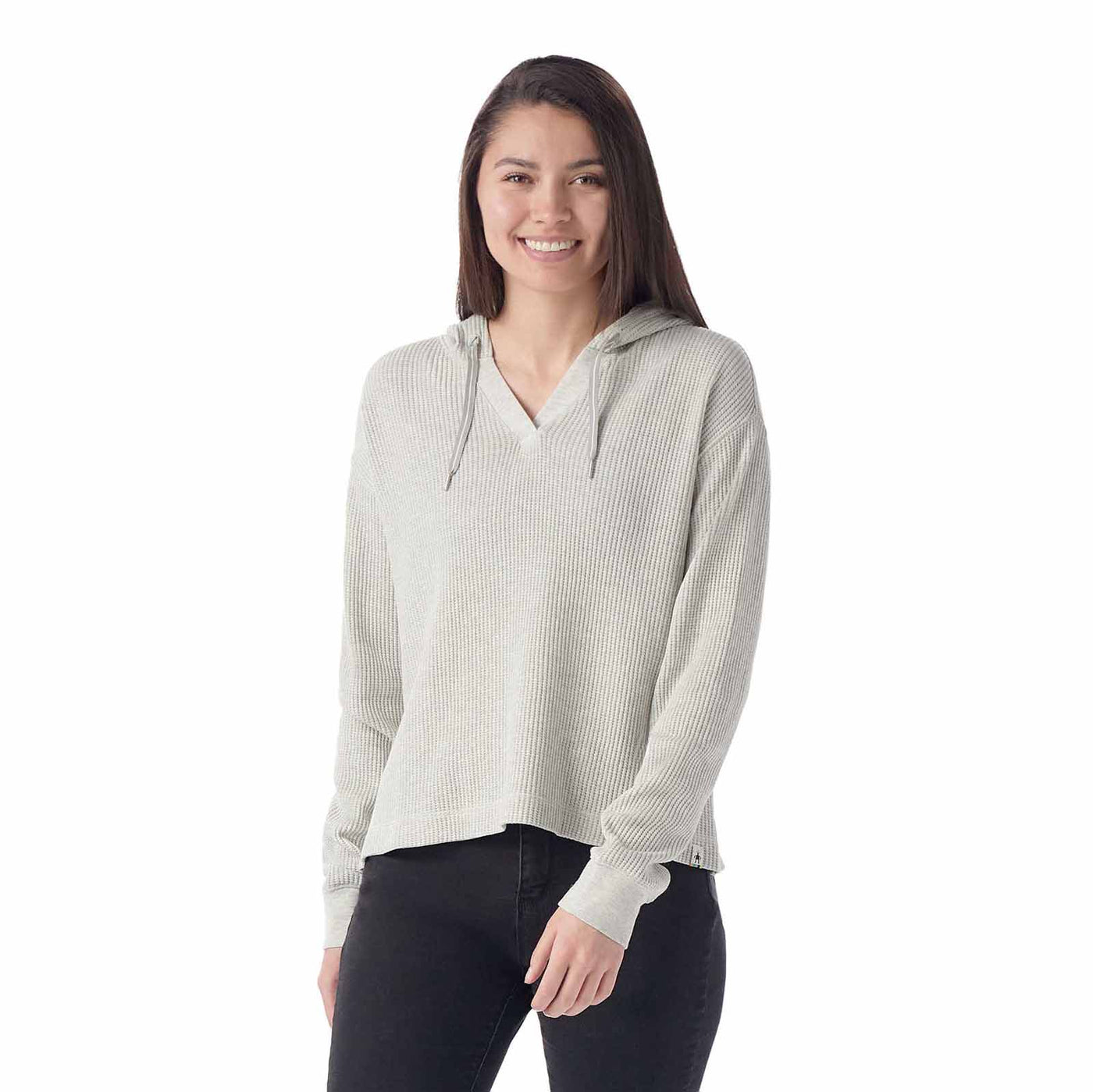 Smartwool Women's Waffle Hoodie 2025 ASH HEATHER